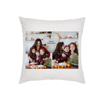 Karácsonyi fényképes párnahuzat 2 képpel